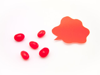 Colorful Balloons and Jelly Beans (White Background)