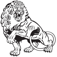 Fototapeta na wymiar lion tattoo