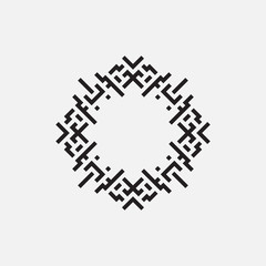 Geometric element with place for your design, vector