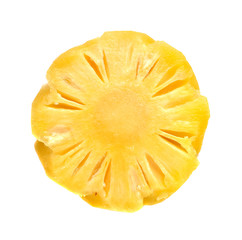 pineapple sliced isolated on white