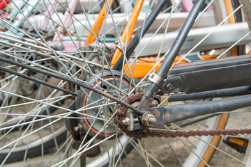 Vintage stylized photo of Old bicycle