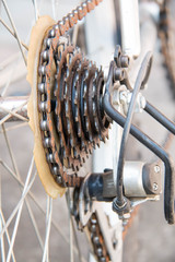 Fototapeta premium Vintage stylized photo of Old bicycle