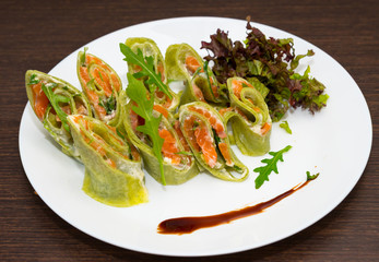 Pancakes with spinach