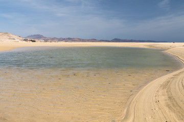 Fototapeta na wymiar Playas de Sotavento, Fuerteventura