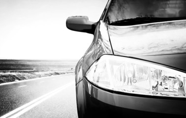 Car on the road.