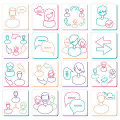 Fototapeta premium Communication icons