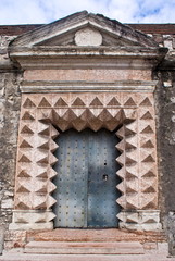 Fototapeta na wymiar A doorway of Buonconsiglio Castle, Trento