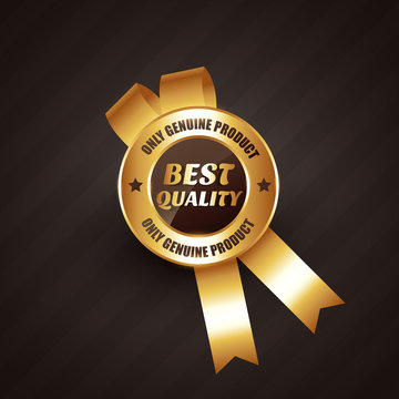 best quality golden rosette label badge design