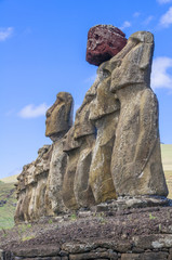 Moais of Ahu Tongariki, Easter island (Chile)