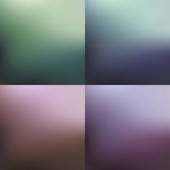 Set of blurred abstract backgrounds, vector
