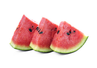 Watermelon slice isolated on white
