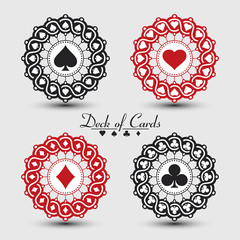 Card Suits in decorative frame
