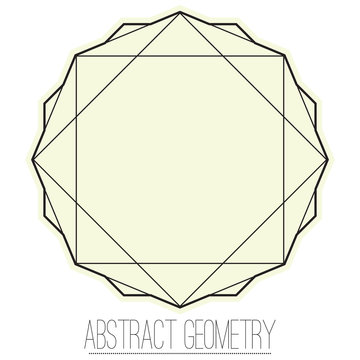 Simple geometric element with square and polygon