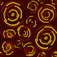 Traditional African Ornament with swirls. Seamless vector patter