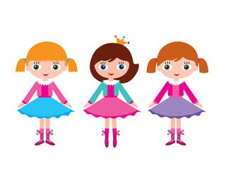 Little girls ballerinas. Lesson at the ballet school.