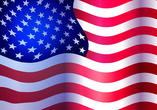 Vector illustration. American flag.