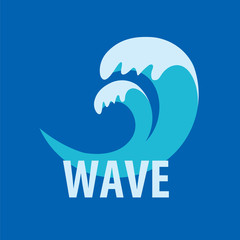 Abstract vector logo sea waves