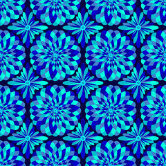 Vector abstract seamless blue pattern