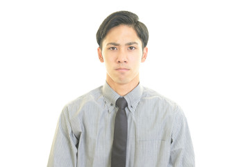 真剣な表情のビジネスマン