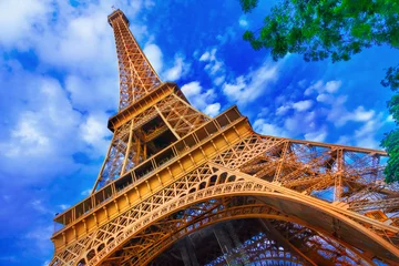 Wandcirkels tuinposter Eiffel Tower © adisa