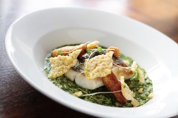 cod fillet with risotto