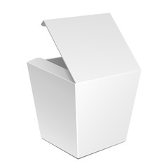 White Cardboard Fast Food Box