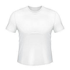 Men's White T-Shirt Design Template