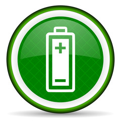 battery green icon power sign