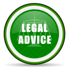 legal advice green icon law sign
