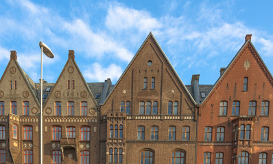 Fototapeta premium Stara architektura w Bergen w Norwegii