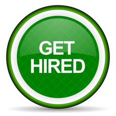get hired green icon