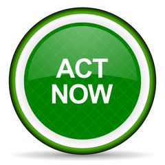 act now green icon