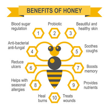 Healthy Honey Infographic Placard.