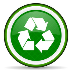 recycle green icon recycling sign