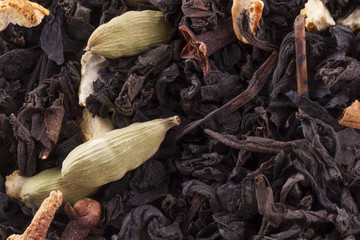 Collection Of Green, Black and Herbal Tea Leaves