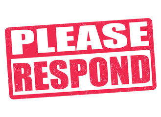 Please Respond stamp