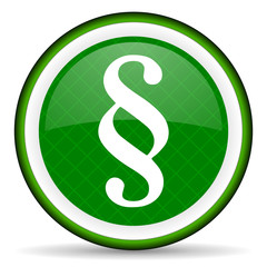 paragraph green icon law sign