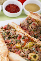 Turkish Traditional Pide Pizza Lahmacun