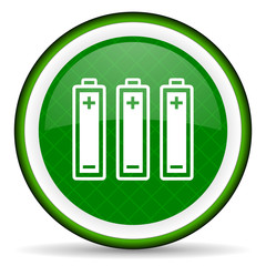 battery green icon power sign