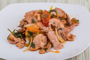 Pork and pineapple salad