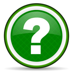 question mark green icon ask sign