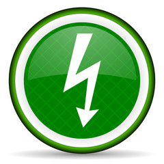 bolt green icon flash sign