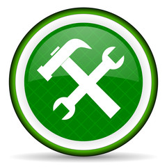 Obraz premium tools green icon service sign