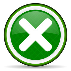 cancel green icon x sign
