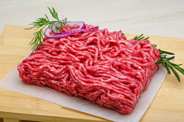 Raw beef minced meat