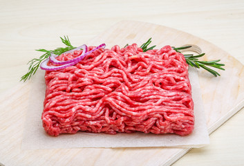 Raw beef minced meat