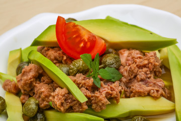 Tuna and avocado