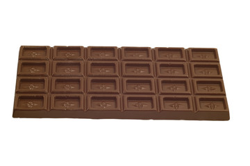 Chocolate bar isolated on white background