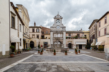 Fototapeta na wymiar Town square (Piazza del comune) - Sutri - Lazio