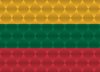 lithuania low poly flag